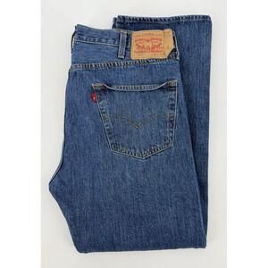 Levis 501 Jeans Mens 38x30 Blue Straight Leg Button Fly Medium Wash Denim Pants